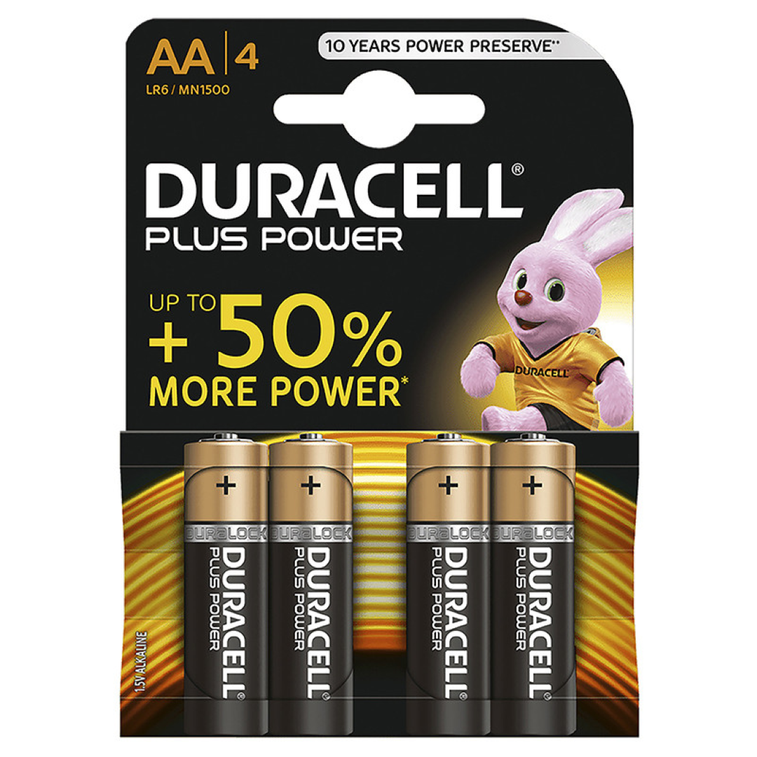 DURACELL PLUS POWER AA 4PACK